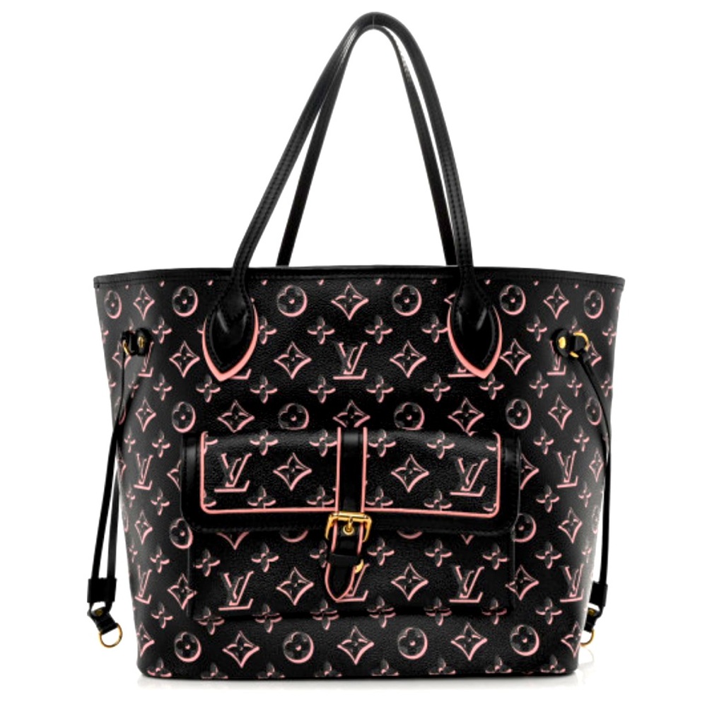 LOUIS VUITTON
Monogram Fall For You Neverfull MM Black/pink